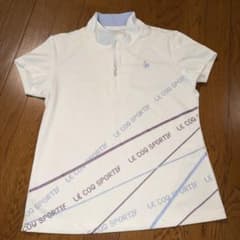 le coq sportif ホワイト ハーフジップ 半袖　M ポロシャツのサムネイル