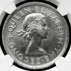 NGC-UNC 洗浄　南ローデシア　1953　エリザベス2世　クラウン　銀貨 NGC-UNC 洗浄 南ローデシア 1953 エリザベス2世 クラウン 銀貨 - メルカリ