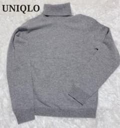UNIQLO 유니클로 캐시미어 터틀넥 니트 스웨터 그레이 L