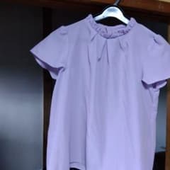 ピングブラウス　立ち襟で可愛いのサムネイル