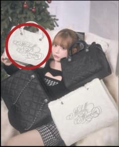 ミシェルマカロン ノベルティ ミニキルティング刺繍トートバッグ