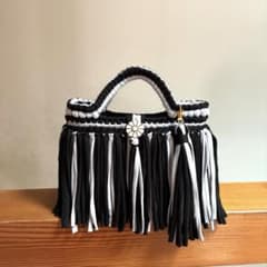 Hanako様♡ズパゲッティ マルシェバッグ フリンジ - メルカリ