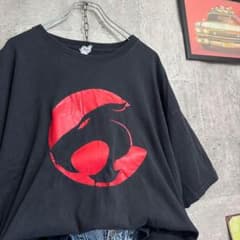 US古着 サンダーキャッツ 2XL 黒 ロゴ ヴィンテージtシャツ