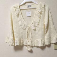 値下げ！MILK♡透かし編みニットカーディガン♡ボレロのサムネイル