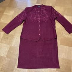 SCOSSA ワインレッド刺繍セットアップのサムネイル