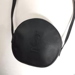 美品☆ イヴサンローラン ラウンド ショルダーバッグ オールレザー YSL 