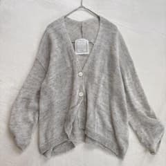 BEARDSLEY ビアズリー リネン100% ショート丈カーディガン グレーF 美品 BEARDSLEY ビアズリー リネン ショート カーディガン グレー 麻