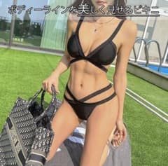 ブラック クロスストラップ ビキニのサムネイル