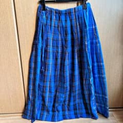 ロングスカート チェック柄 ブルー系のサムネイル