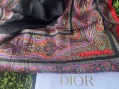 極美品】ChristianDior ペイズリー柄 大判スカーフ シルク100% - メルカリ