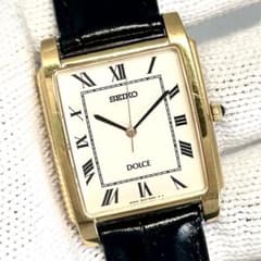 [희소/가동] SEIKO DOLCE 손목시계 맨즈 탱크 로마 1992년