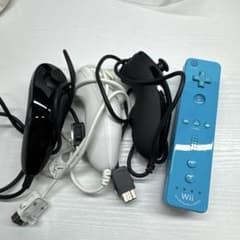 Wii Remote Plus (Blue), Nunchuk (3 pieces), Nintendo Official, 4-piece set, tested and working.