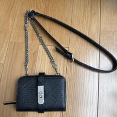 MUL ハーフウォレットチェーンショルダーヴィンテージキルティング型押しリザード MUL ハーフウォレットチェーンショルダーヴィンテージキルティング型