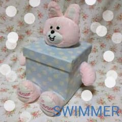 【レア・美品】SWIMMER ぬいぐるみBOX うさぎ ピンク ぬいぐるみのサムネイル