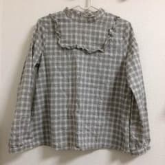 エヘカソポ チェックフリルブラウスのサムネイル