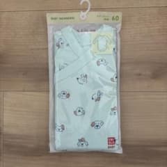 新品 未開封 UNIQLO 長袖 ボディスーツ ロンパース 犬柄 60のサムネイル