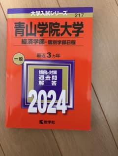 2024年版 青山学院大学 経済学部 過去問のサムネイル