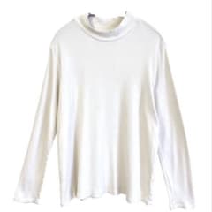 White Stag plain mock neck long-sleeved t-shirt, size XL, white, cotton, suitable for layering.