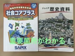 中学受験　歴史一覧セット　サピックス　予習シリーズ　コアプラス 2026年度受験 サピックス 社会コアプラス 歴史資料 中学受験 SAPIX