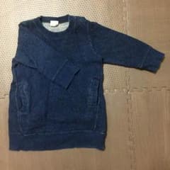 春秋冬向き デニム ワンピース チュニック 80cmのサムネイル