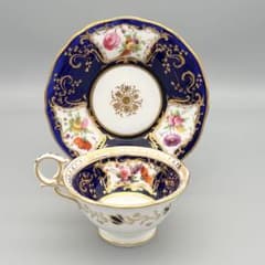 英国アンティークカップ＆ソーサー 手描き花絵金彩のサムネイル