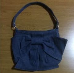 INGEBORG インゲボルグ 新品未使用 ネイビー バッグ リボンのサムネイル