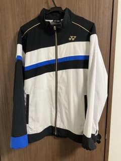 YONEX ウォームアップジャケット ブラック×ホワイトのサムネイル