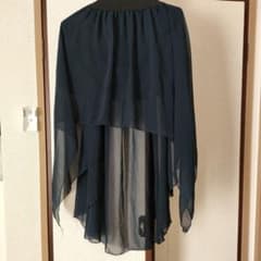 ネイビー シフォン アシンメトリック スカートのサムネイル
