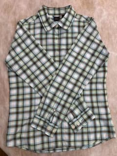美品♡ mont-bell 長袖 チェックシャツ ライトブルー L ウィックロンのサムネイル
