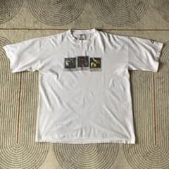 USA製 00s adidas フォトアートTシャツ 白 XLのサムネイル