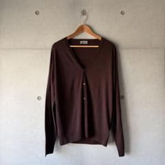JOHN SMEDLEY Vネック カーディガン バーガンディ - メルカリ