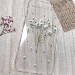 ♡noji.様専用 iPhone8plusケース かすみ草 ホワイト♡のサムネイル
