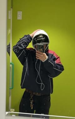 こ*う様 FTC ナイロンジャケット M ネイビー/レッドのサムネイル