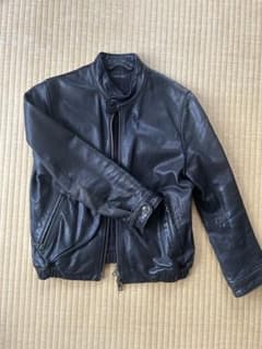 アダムエロペ　レザージャケット　ラムレザー　本革　S-Mサイズのサムネイル
