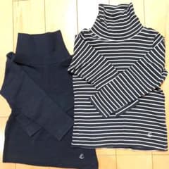 子供服 プチバトー 3ans / 94cm ボーダー無地 カットソーのサムネイル