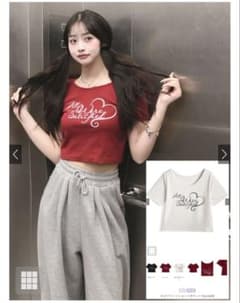 GRL ロゴプリントショート丈Tシャツのサムネイル