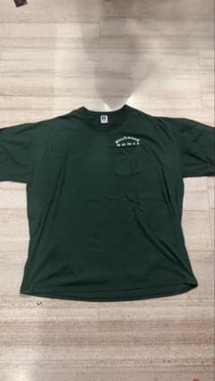 【極美品】90s USA製 ラッセルアスレチック ポケットTシャツ XXL 緑のサムネイル