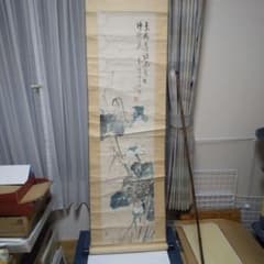 掛け軸 水墨画 蓮の図 掛け軸 水墨画 蓮の図 - メルカリ