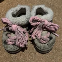 超vintage使用 ムートンブーツ グレー ピンクロープのサムネイル