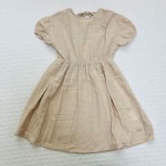 ここ様専用　テータテート ナチュラルカラーワンピース　80サイズ　ぽわん袖のサムネイル