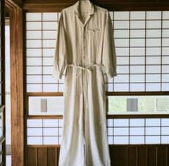 完売品 Camphor wood リネンジャンプスーツつなぎ Lサイズ アイボリ