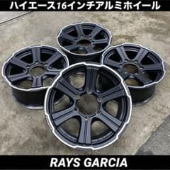 ハイエース16インチアルミホイールレイズガルシア - メルカリ