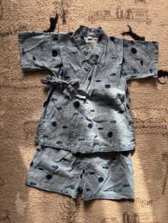 【美品】魚柄 甚平 サイズ80のサムネイル