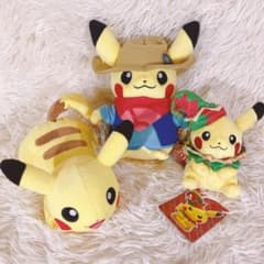피카츄 봉제 인형 3 체 세트 포켓몬 센터