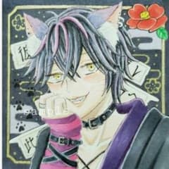 手描きイラスト オリジナル 創作 原画 不思議の国のアリス チェシャ猫