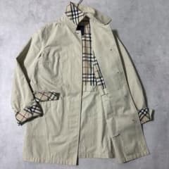 美品✨バーバリーロンドン ステンカラーコート 比翼 ロングノバ