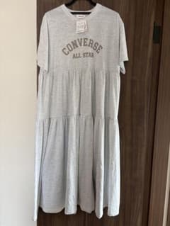 CONVERSE コンバース ティアードワンピース ロゴ 半袖 新品タグ付きのサムネイル