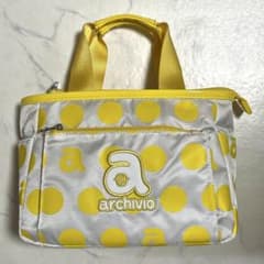 archivio アルチビオ ゴルフ カートバッグ ドット 水玉 イエロー