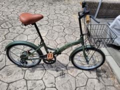 Thumbnail of 折りたたみ自転車　前面バスケット付き　20インチ　ノーパンクタイヤ
