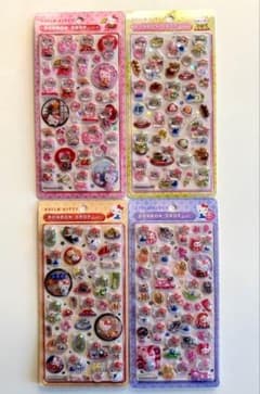 ハローキティ 和柄 ボンボンドロップシール 4種コンプ 　正規品　サンリオ 2のサムネイル